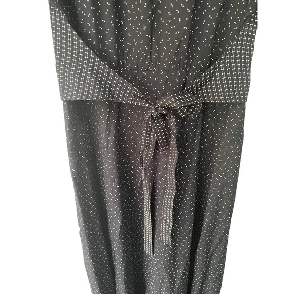 Vintage Karin Stevens Black Polka Dot Dress sz 8 80s 90s Teacher Cottagecore - Picture 6 of 6